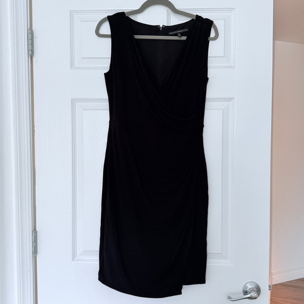 White House Black Market Classic Black Knee Length Dress